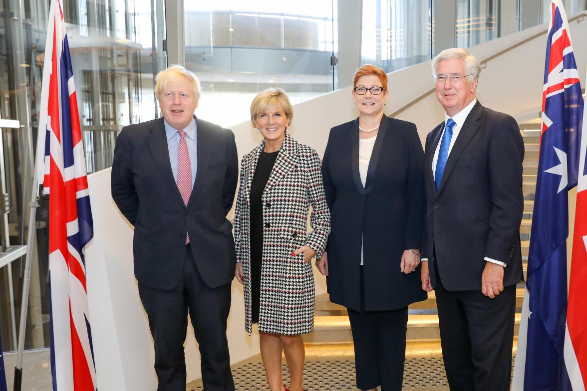 Foreign Minister Julie Bishop participates in the