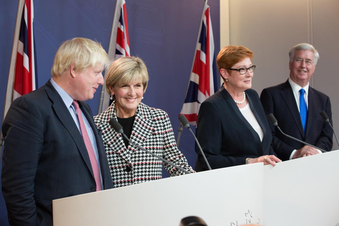 Foreign Minister Julie Bishop arriving at the Demilitarised Zone