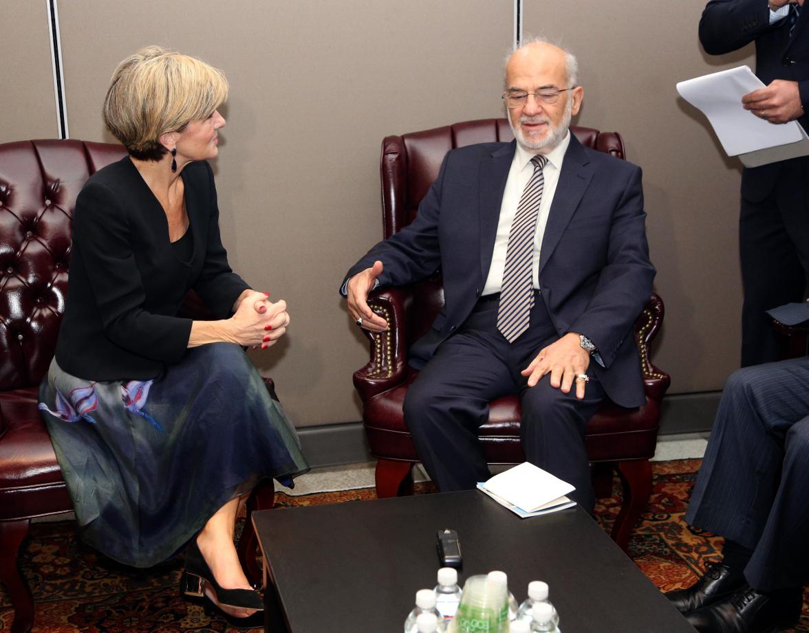 Australian Foreign Minister Julie Bishop meets with Ms Ertharin Cousins, executive director of the UN World Food Programme at the Ambassadors residence in New York, Saturday September 26, 2015. photo by Trevor Collens/DFAT