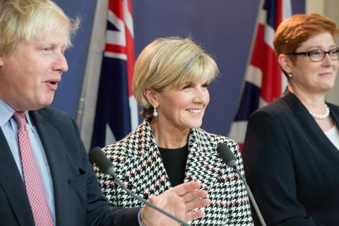 Foreign Minister Julie Bishop during a lunch meeting with leading influential Indonesian women.