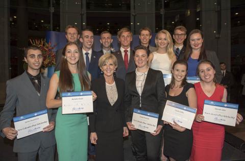 Foreign Minister Bishop with 2015 NCP Fellows.