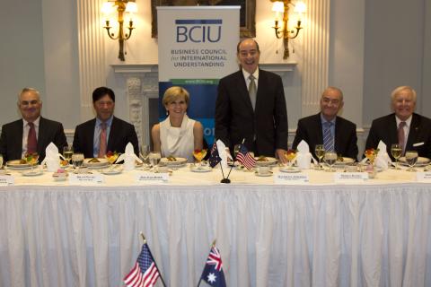 Australian Minister for Foreign Affairs Julie Bishop attends a luncheon meeting hosted by the Business Council for International Understanding . photo by Trevor Collens.