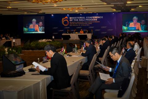 23 March 2016, Bali, Indonesia:  Foreign Minister Julie Bishop co-chairing the 6th Ministerial Conference of the Bali Process.