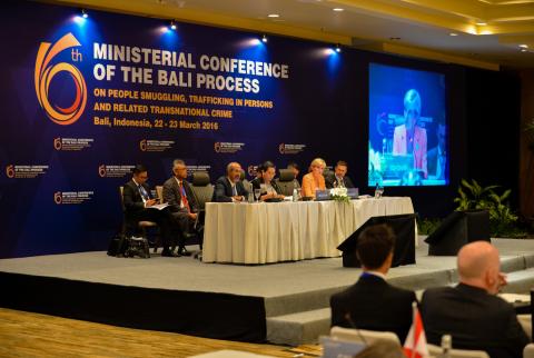 23 March 2016, Bali, Indonesia:  Foreign Minister Julie Bishop co-chairing the 6th Ministerial Conference of the Bali Process.