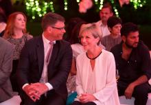 13 April 2015, New Delhi, India;  The Hon. Julie Bishop, Australian Minister for Foreign Affairs attending the Gala Woolmark Fashion Event held at the Australian High Commission during her visit to India to promote trade and investment opportunities