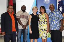 Minister Bishop at the official launch of the New Colombo Plan and alumni reception at the Australian High Commission in Port Moresby.