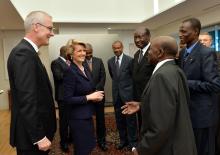 Lunch at the Ambassador’s residence with resident ambassadors to Australia.

15 October 2013