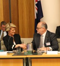 Foreign Minister Julie Bishop with Mr José Blanco, Chairman of the Australia Latin America Business Council, November 2013.