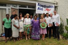 Group photo at the Vanuatu Women’s Centre following discussions about the challenges and opportunities for economic and business growth (19 December 2013)