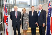 Foreign Minister Bishop enjoys an Australia Day morning tea with Australian servicemen and women. 26 January 2015.