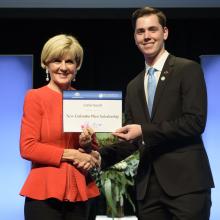 Foreign Minister Julie Bishop with Conor Gould, 2018 China Fellow, Griffith University