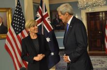 Foreign Minister Julie Bishop meets US Secretary of State John Kerry in Washington DC, 21 Jan 2015.