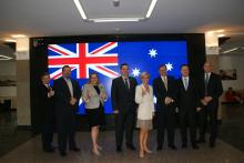Foreign Minister Julie Bishop at the Zagreb University Faculty of Electrical Engineering and Computing with (from left to right): Deputy Head of Mission at the Australian Embassy John Read, Vice Dean Mario Vrazic, Australia’s Ambassador to Croatia HE Eliz