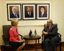 Foreign Minister Bishop Meeting with Jordanian Foreign Minister Mr Nasser Judeh.