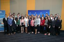 Minister for Foreign Affairs, The Hon Julie Bishop MP with New Colombo Plan Alumni from South Australian Universities. Adelaide, 6 October 2017.