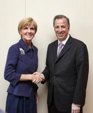 Foreign Minister Bishop meets Mexican Foreign Minister José Antonio Meade Kuribreña. 22 May 2015.