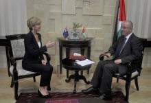 Foreign Minister Julie Bishop and Dr Rami Hamdallah, Prime Minister of the Palestinian National Authority, Ramallah. [Photo: Jamal Arouri]